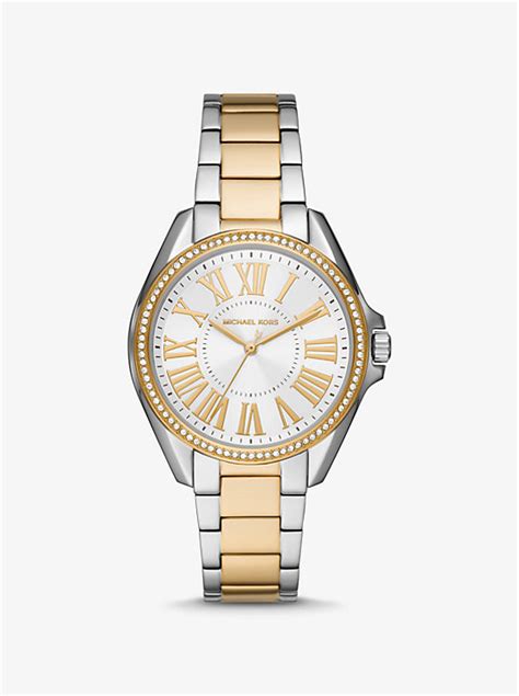 michael kors kaycie pavé two-tone watch|Kaycie Pavé Two.